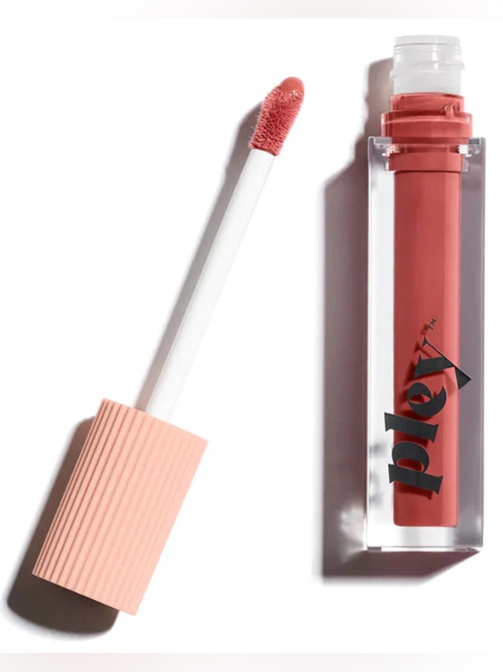 🆕 NWB Pley Beauty Lust + Found Glossy Lip Lacquer in Ethel Nude Rose Wand Clean